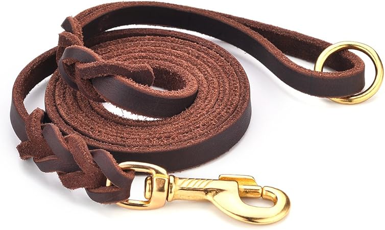 premium leather dog leashes