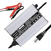 48V/58.4V 8A LiFePO4 Lithium Battery Smart Charger 110V 120V 500W for 16S 48V Lithium Iron Phosphate Charger with Clamps Cooling Fan or Automotive Car RV Lawn Mower Golf Cart