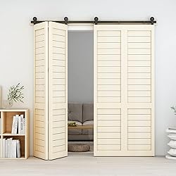 AONAYIOA 84"/7FT Bi-Folding Sliding Barn Door