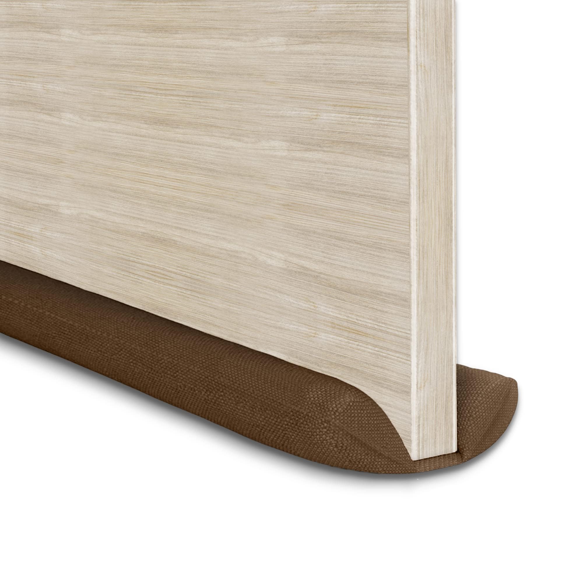 MOXVIO Draft Excluder for Doors, Double Under Door Draught Excluder, 2 Sided Cushion Door Draft Stopper, 70 to 90 cm Cut-to-Size Adjustable Width, Waterproof Snowproof 600D Oxford Fabric (Brown)