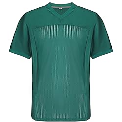 Aumudle Men Blank Plain Football Jersey Practice