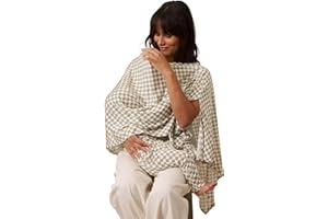 Solly Baby Nursing Cover, Ultra-Breathable, Lightweight Breastfeeding Cover-Up, Buttery-Soft Fabric, Universal Fit, Postpartum Essentials, Newborn Must Haves, Sage Chequer