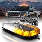 Agrieyes W230M Amber LED Beacon Light, Magnetic Base Strobe Light | Warning/Strobe Flashing, Smoked Lens, for Truck, Tractor, Plow, Trailer, Vehicle