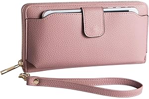 AMNF Women Wristlet Wallet with Cell Phone Holder Zip Around Handbag …