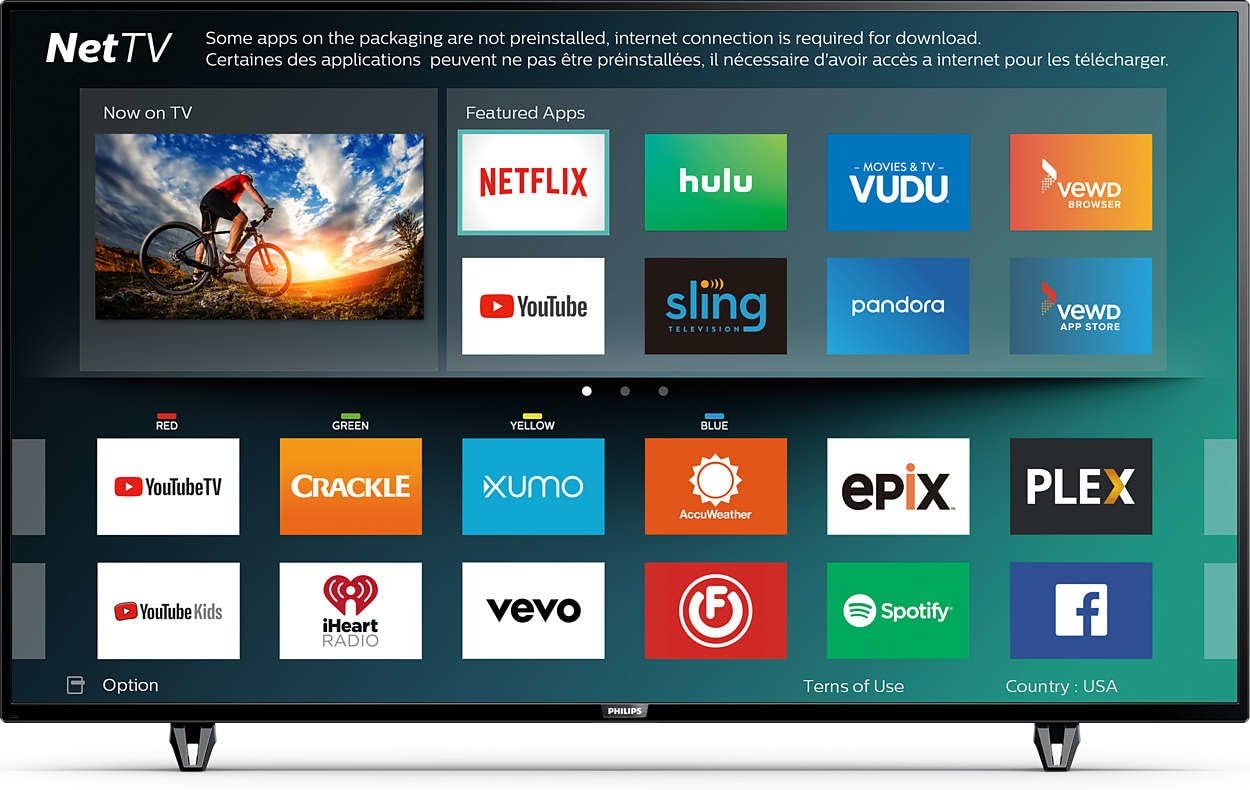 Philips 55” Class 4K UHD LED TV with HDR 10 and Smart TV (55PFL5703/F7)