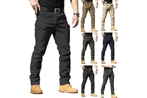 Cargo Pants for Men Lightweight Stretch Tactical Work Trousers with Multiple Pockets Waterproof Hiking Outdoor Pant