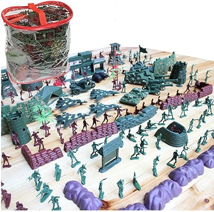 Amazon.com: 500 piezas de juguetes militares de plástico para soldado de ejército, modelo de hombres 1.6 in figuras y accesorios: Toys \u0026 Games