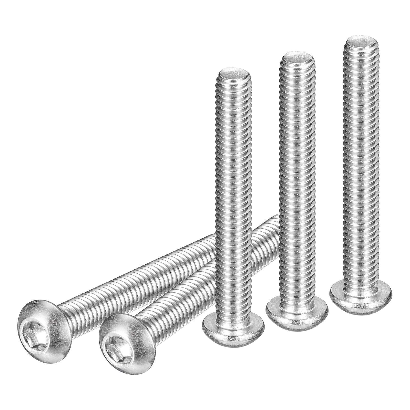 DTGN M6-1x45mm Button Head Socket Cap Screws - 30Pack - Good for Machine - 304 Stainless Steel 18/8 - Hex Drive Full Thread Fasteners โ image 1