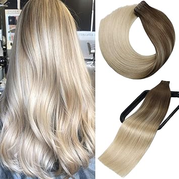 Amazoncom Aison Extensiones De Pelo Liso De Color Negro