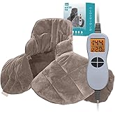 Ruqiji 19" x 24" Weighted Neck&Shoulder Heating Pad, 2.5lbs with 12 Temperature Settings&Countdown timer,Pain Relief for Neck