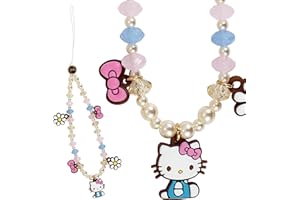 Sonix x Sanrio Beaded Phone Charm | Beaded Wristlet, Universal Phone Strap, and Detachable Cell Phone Lanyard with Silicone Charms | Hello Kitty Pink Bows
