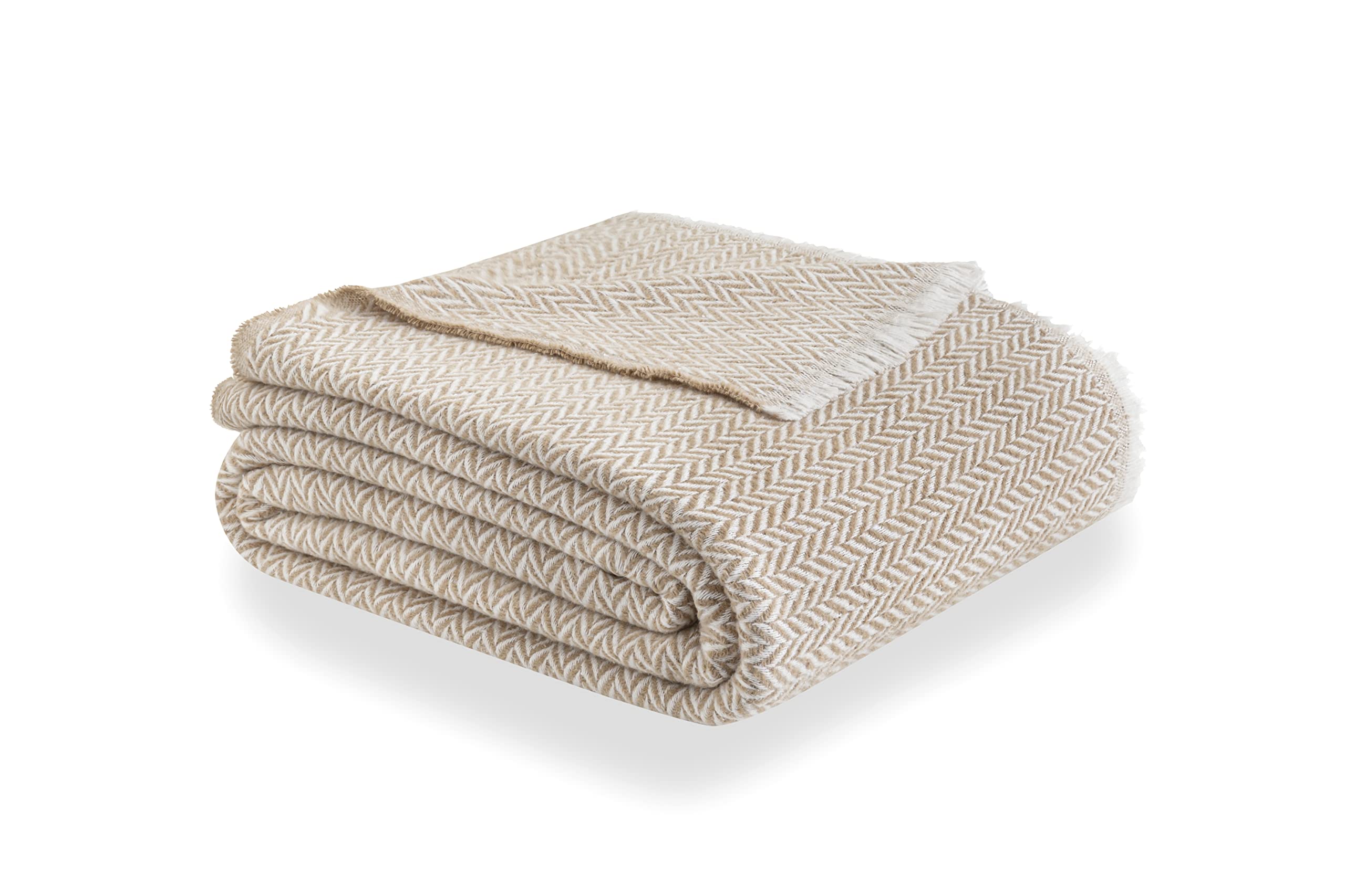 Todocama - Extra Soft Cotton Blanket, Four Seasons, Multipurpose Sofa Quilt, Plaid for Bed, Foulard Blanket, Bed Cover, Sofa Cover. (120 x 180 cm, Sand Beige)., PRCMAMSBEAR120X180