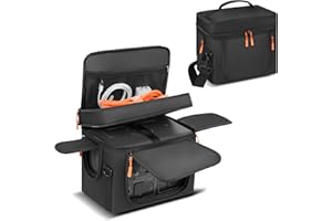 CXINESBAG Storage Carrying Case Compatible with BLUETTI EB3A/AC2A/AC2P/Elite 30 V2 - Travel Padded Bag with Multi-Pockets, Shoulder Strap & Handle for BLUETTI Portable Power Station Accessories (Bag Only)