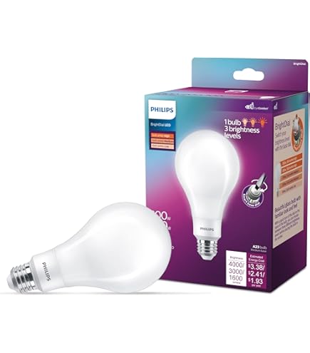 PHILIPS LED 200-150-100W A21 6-Pack BrightDial Daylight (5000K