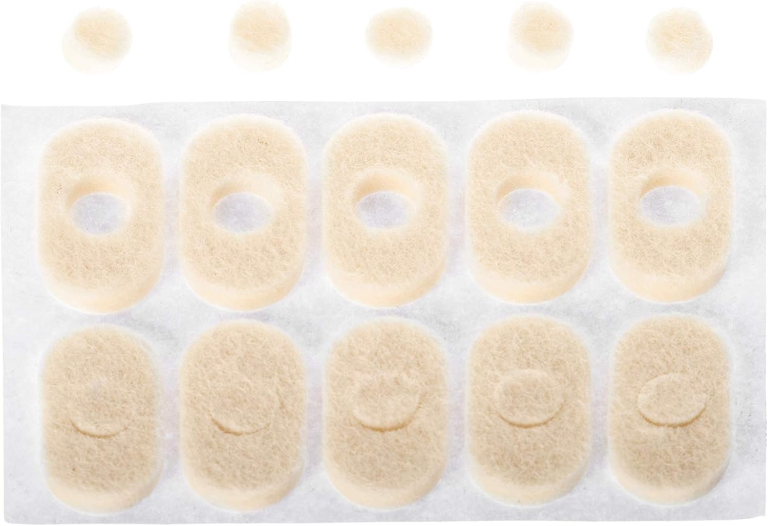 White Orthopedic Corn Pedi Pads - Value 100 Pack (1 3/8” x 3/4”) Adhesive Corn, Callus and Bruise Padding: Health & Personal Care