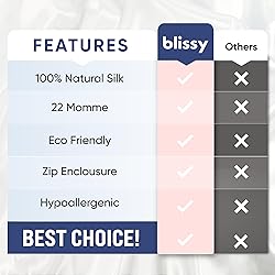 Blissy Silk Pillowcase - 100% Pure Mulberry Silk