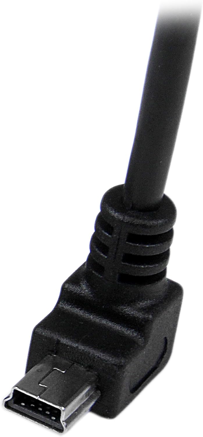 StarTech.com (2m) Mini USB Cable A to Down Angle Mini B, Black, 6 ft/2 m - Image 5