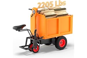[3-in-1] Arczorix Suqare Electric Wheelbarrow Utility Cart, Electric Powered Cart 48V 20Ah 1000W Capacity 2205Lbs (One Ton), Material Hauler, Utility Cart Wagon