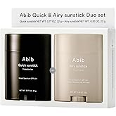 Abib Airy & Quick Sunstick DUO Broad Spectrum SPF50+ 1.58 oz / 45g (Semi-matte & Glowing) | Korean Suncreen Stick Suncare Sunblock, No Whitecast, Protector Solar Barra, Water resistant
