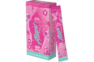 Alani Nu PINK SLUSH Energy Sticks, Energy Drink Powder, 200mg Caffeine, Pre Workout Performance with Antioxidants, On-The-Go Drink Mix, Biotin, B Vitamins, Zero Sugar, 5-10 Calories, 10 Pack