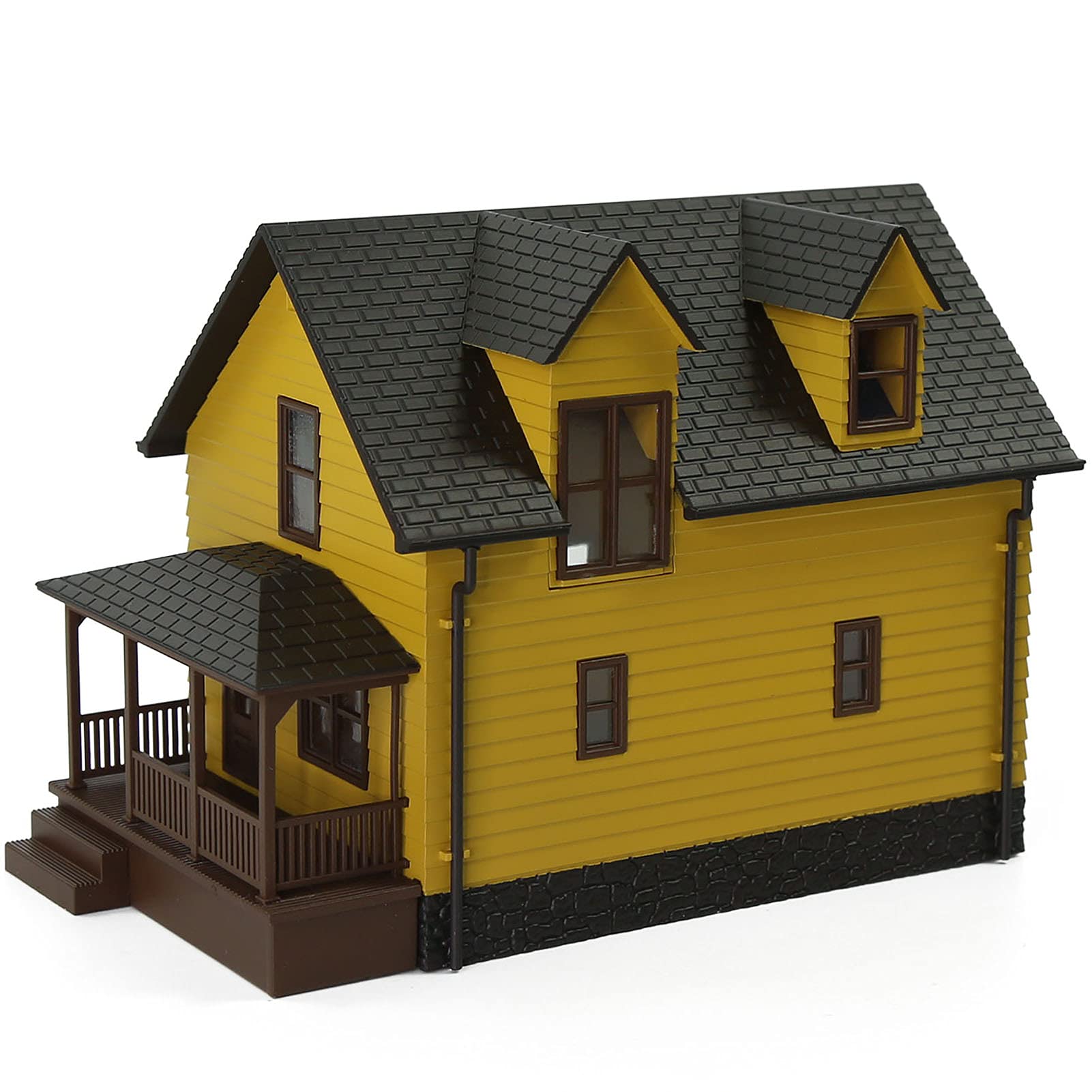 Evemodel 1pc N Scale 1:160 Model House Residential Building Architectural Diorama (yellow) village house