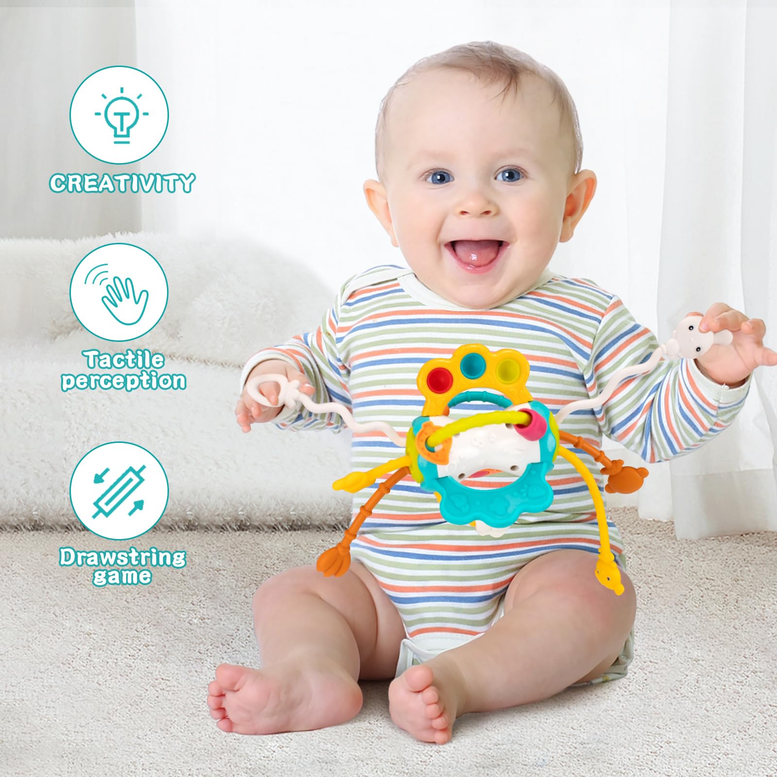 Warm Feather Montessori Toys for 18+ Months Old Baby Sensory Toys for