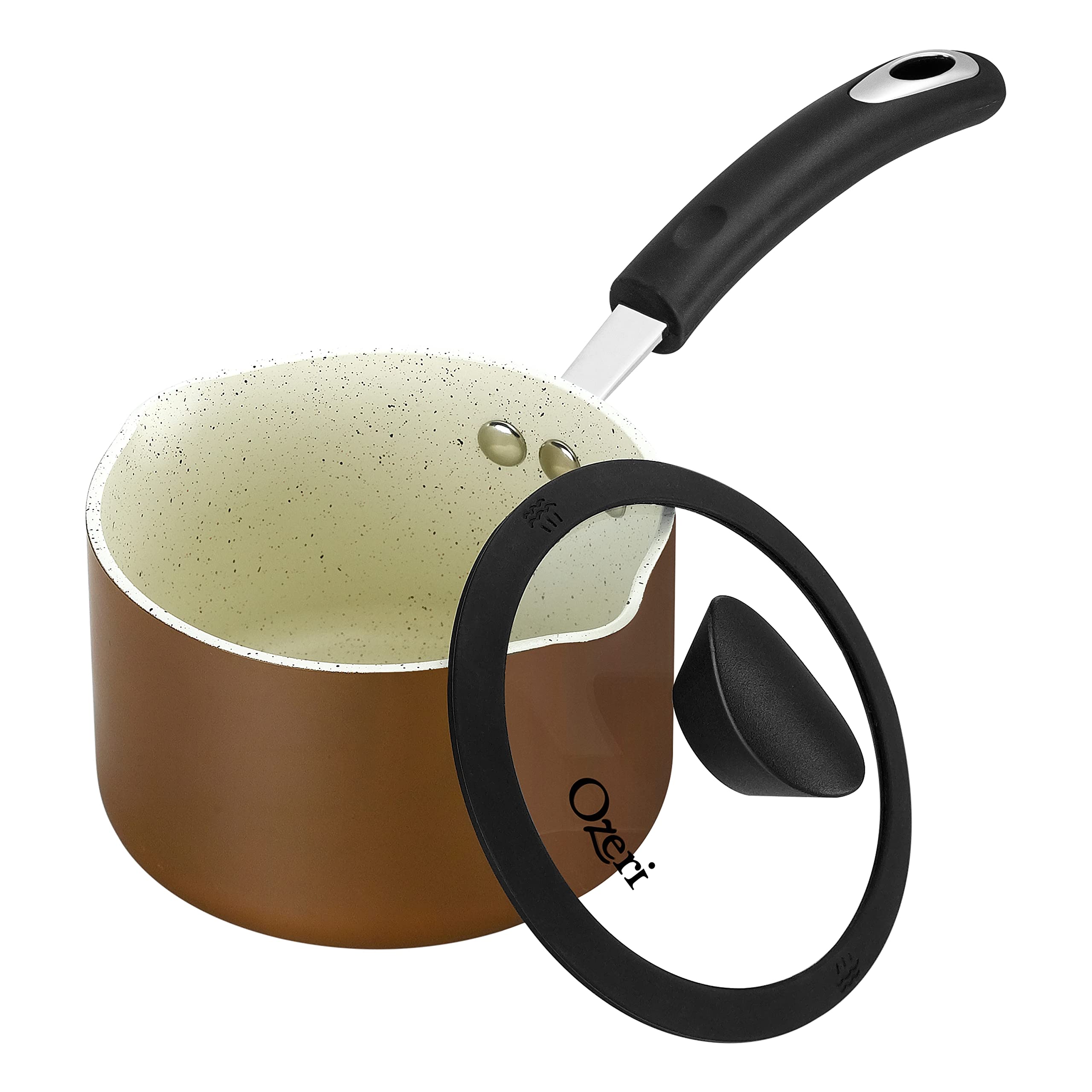 Photo 1 of ***MISSING LID ***The All-In-One Stone Saucepan and Cooking Pot by Ozeri - 100% APEO, GenX, PFBS, PFOS, PFOA, NMP and NEP-Free German-Made Coating