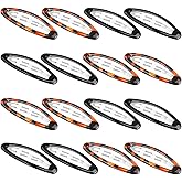 16 Pieces Oval Shaped Snap Hair Clip Epoxy Metal Snap Clips Non Slip Big Ellipse Hair Grip Barrettes for Women Girls Hair Accessories