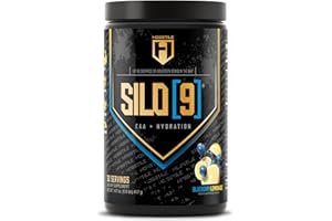 HOSSTILE SILO[9] Essential Amino Acids, EAA & BCAA Powder, Electrolyte Hydration Support, Enhance Muscle Growth & Recovery, Pre or Post Workout Drink, Blueberry Lemonade, 30 Servings
