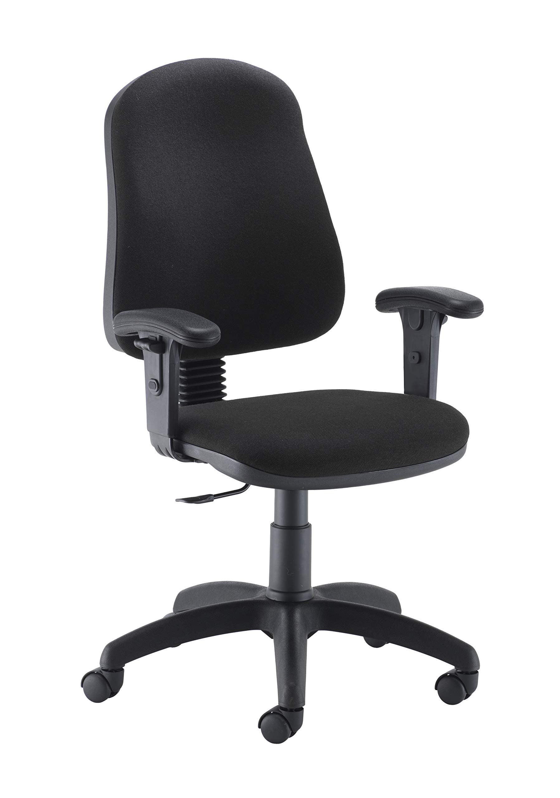 Office Hippo High Back Swivel Desk Chair, Ergonomic Home & Office Chair With Height Adjustable Seat, Arms & Backrest For Extra Comfort, Computer Chair For Daily Use - Black