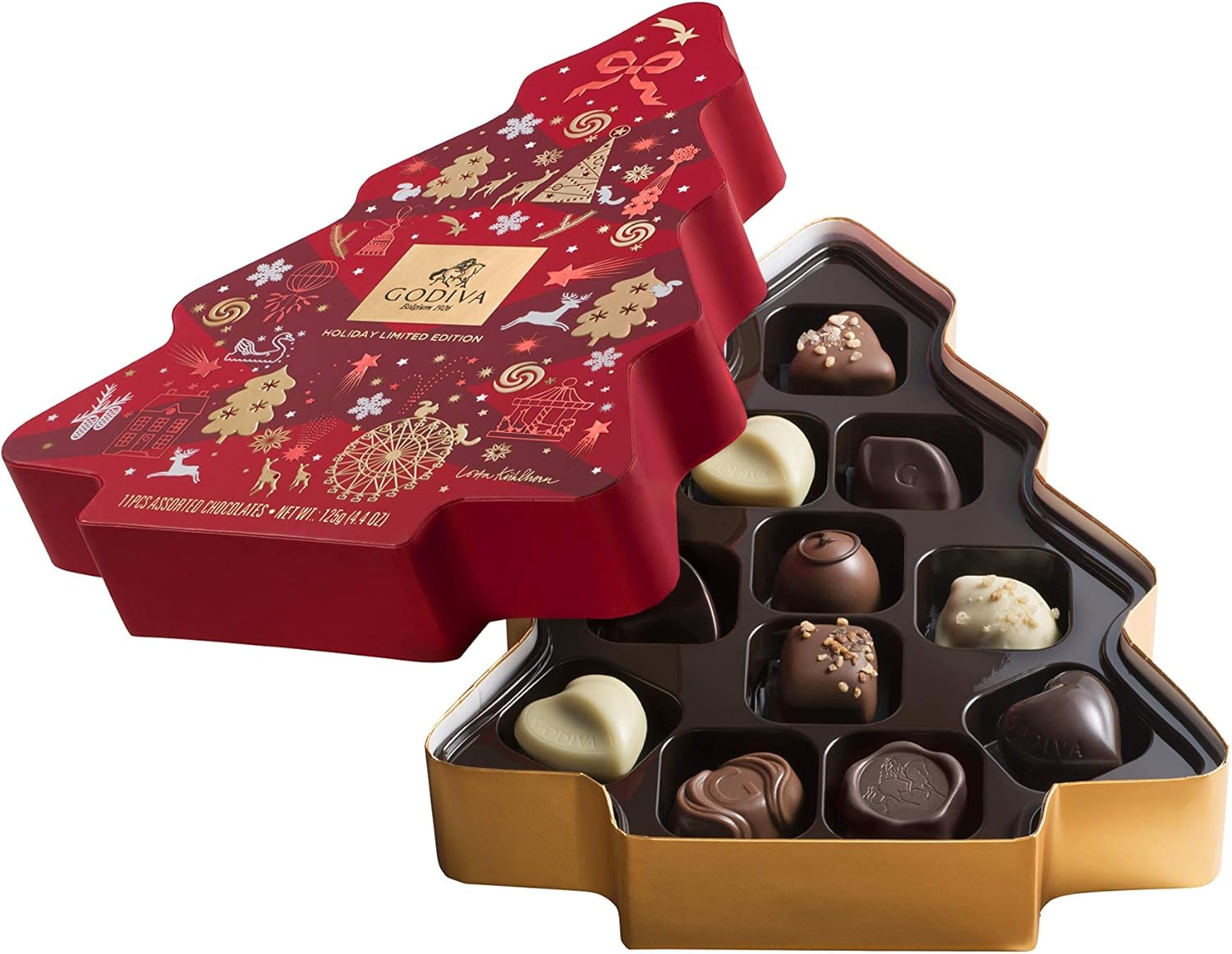 Godiva Christmas 2019 Tree Giftbox 11 Pieces, 125 g Amazon.co.uk
