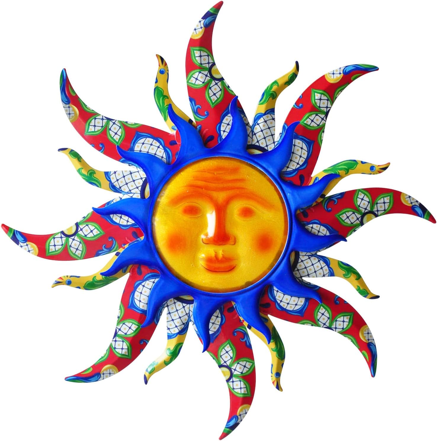 Plaques & Wall Art - wotieuns Sun Metal Wall Art Outdoor Decor 19Inch Sun Wall Decor Suitable for Living Room Bedroom Porch Patio Fence Garden Decor