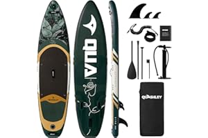 Quashley Inflatable Paddle Board Stand Up Paddleboards Inflatable with Premium SUP Accessories,Durable Material and Non-Slip Deck Leaf,Iceberg and Balloon