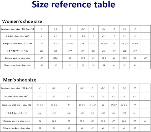 chinese to american shoe size