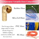 Hilitand 3/4" Male Thread Brass Barb 90 Degree Elbow Hose Fitting Joint Head view 6