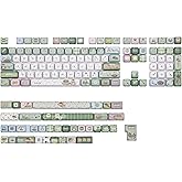 KiiBoom Sprout Picnic Keycap Set, 144 Keys MOA Profile PBT Keycaps for Mechanical Keyboard, Compatible with ANSI/ISO, 60%, 65%, 75%, TKL, Full-Sized Layout