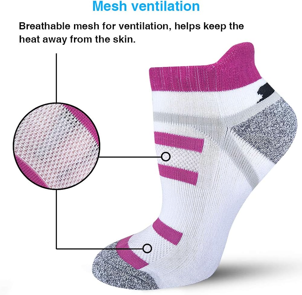 BERING Women's Performance Athletic Running Socks (6 Pack): Clothing