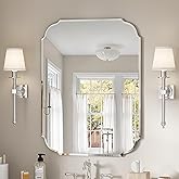 GOAND Silver Wall Mirror-Beveled Edge Frameless Mirror for Bathroom, Vanity, Bedroom, Rectangle Mirrors （32X24inch）