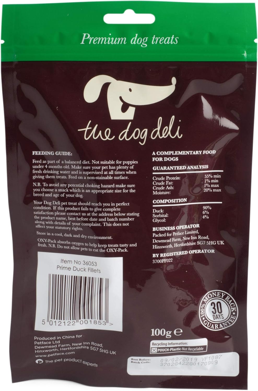 Petface 100g Pack Prime Duck Fillets (Pack of 5, total of 500g) - Image 3