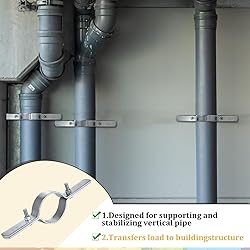 MorningRo 4 Pcs 3 Inch Pipe Riser Clamps Vertical