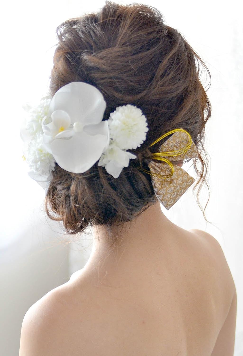 Amazon Co Jp ミュゼ 袴 髪飾り ヘッドドレス 卒業式 和装 小物 造花 和風 ウェディング ダリア雅 白 ジュエリー