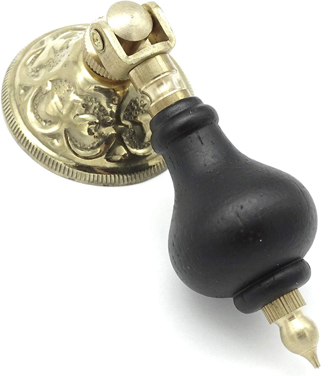 Victorian Brass Ebony Tear Drop Drawer Pull Antique Cabinet