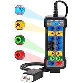 OBD2 Breakout Box Auto OBDII Protocol Detector 16-Pin CAN Bus Test Breakout Box with LCD Display for OBDII Protocol Communication Detection/ECU Tool（12V/24V）