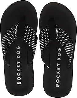 white rocket dog flip flops