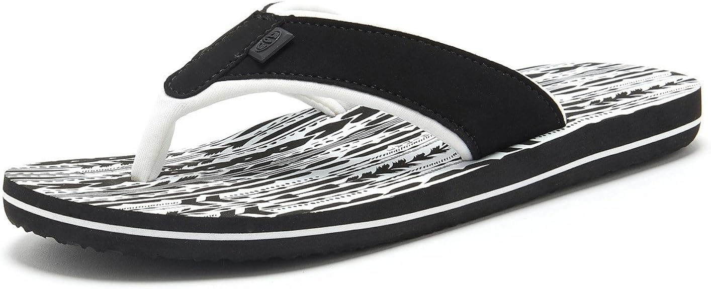 animal swish flip flops black