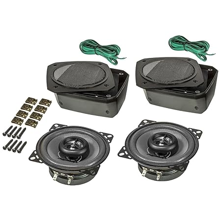 tomzz Audio ® 4000-010 Aufbau Lautsprecher-Satz im Gehäuse, Din 100, 2-Wege Koax System, 80 Watt