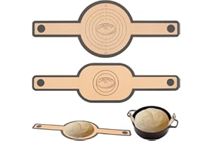 Silicone Baking Mat for Dutch Oven, 2 PCS Non-Stick Silicone Bread Sling, Long Handles Pastry Mat, Extra Thick Reusable Dough