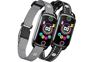 LYKANI 2 Pack Dog Bark Collar for Large Medium Small Dogs, Smart Automatic AI Bark Collar for Dogs,Effective Anti-Barking Training Collar with IP67 Waterproof, 4 Safe Training Modes and 8-Level Sensitivity