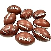 GiftExpress 12 Pack 4 Inch Touchdown Mini Foam Football Stress Balls, Soft Squeeze Sports Balls for Game Day Party Favors, Football Theme Birthday Decorations, Classroom Rewards & Gift Bag Stuffers
