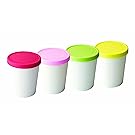 Tovolo Tight-Fitting, Easy Stacking, Mini Sweet Treat Tubs, 6 Ounce - Set of 4
